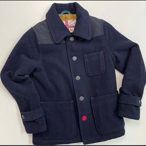 Mini Boden Johnnie B Jacket Coat Wool Blend Lined
